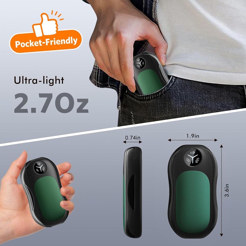 WHATOOK AI Hand Warmers Rechargeable: Magnetic 2 in 1 Electric Hand Warmers with USB Charging, Portable Reusable Pocket Heater, Men Women Gifts for Outdoors, Golfing, Hiking, Skiing, Hunting - Image 5